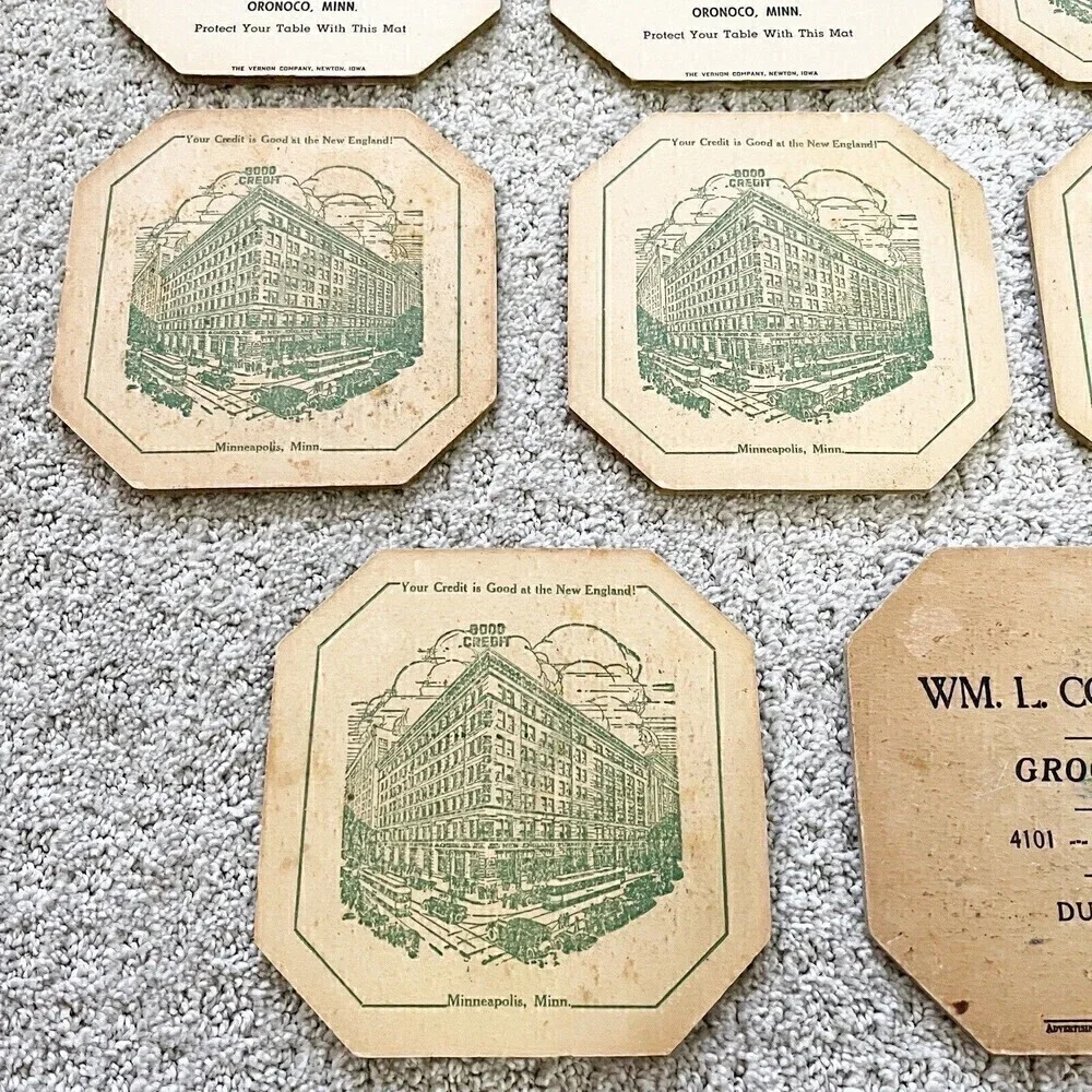 9x Dutch Boy Girl Trivet Advertising Cork Priscilla England Mpls Minnesota Iowa